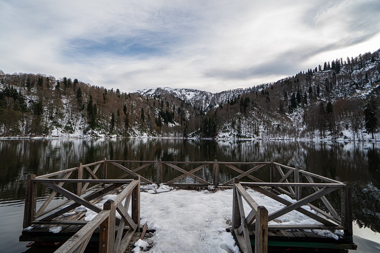 Artvin Borçka Karagöl'ün orman içindeki manzarası